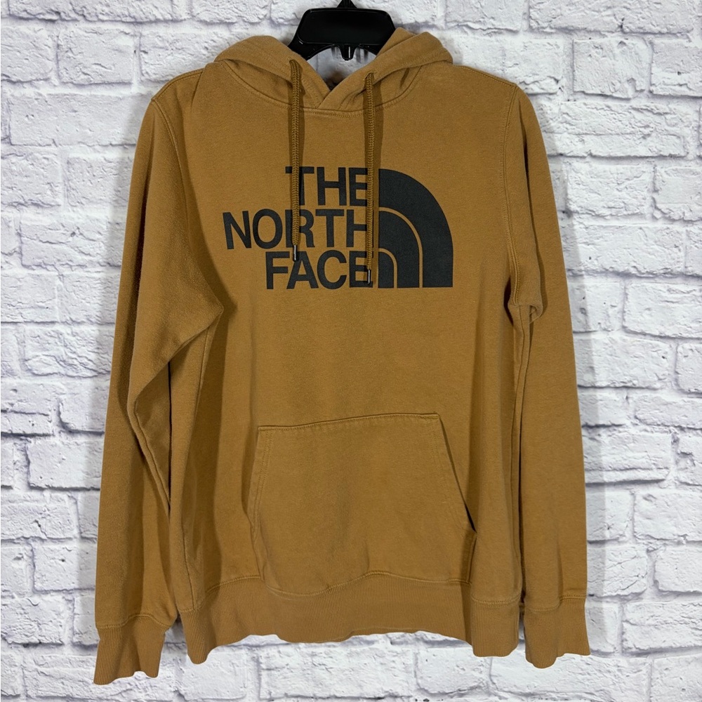 The North Face Logo Pullover Hoodie Brown Cotton Blend Men’s Size M